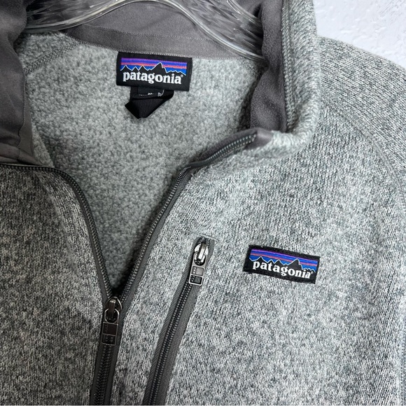 Patagonia Better Sweater Men’s Medium Fleece Grey 1/4 Zip Jacket Company Logo - Picture 3 of 9